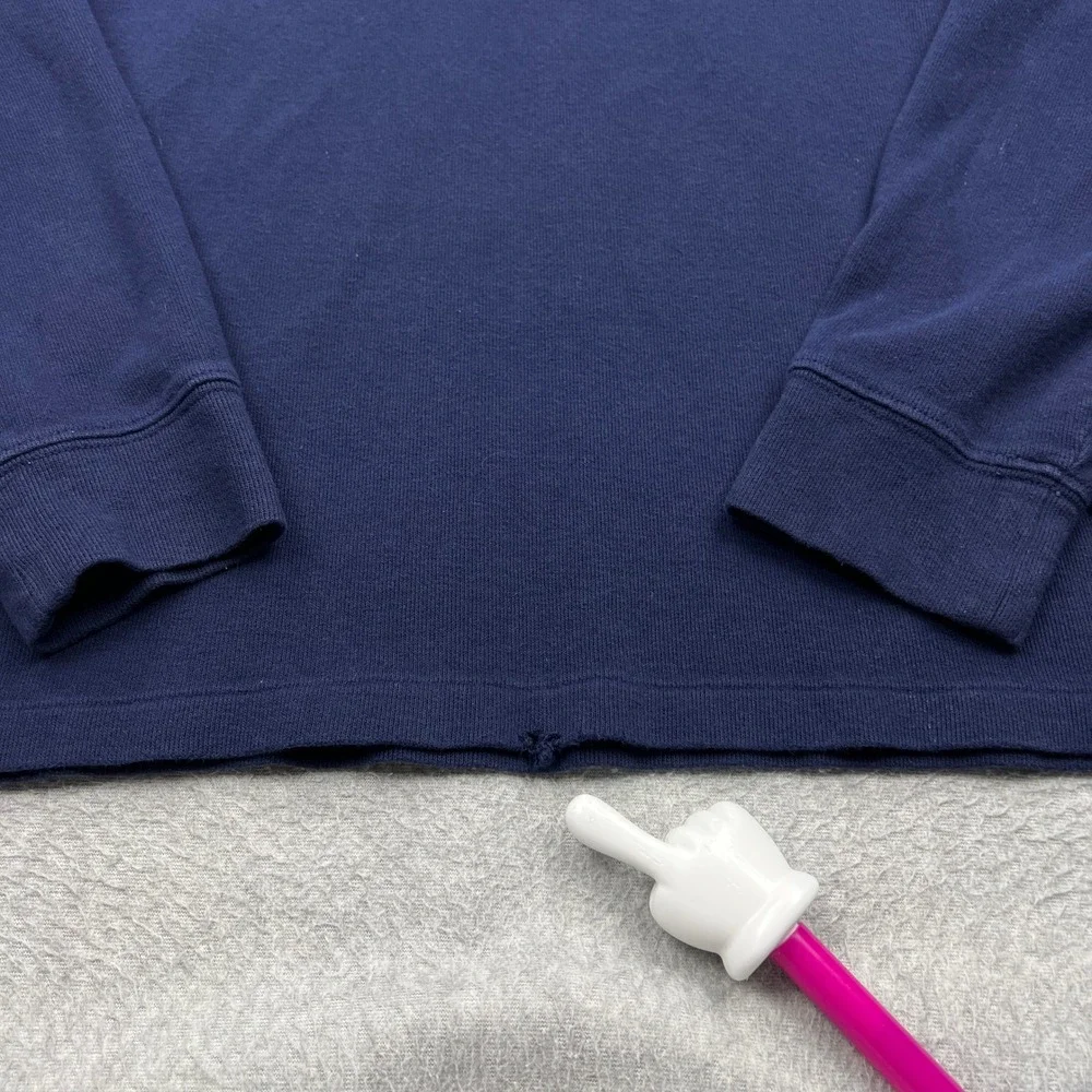 Ralph Lauren Polo Preppy Bear 1/4 Zip Pullover‎ Mens Medium Blue Mock Sweater